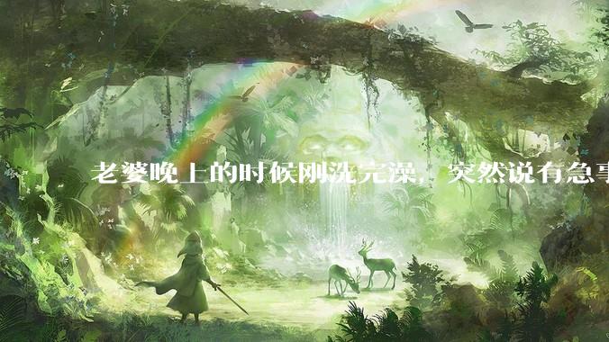 老婆晚上的时候刚洗完澡，突然说有急事，出去两个小时，回来身上的胸罩没有带，这是什么情况？