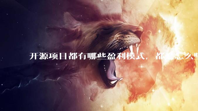 开源项目都有哪些盈利模式，都是怎么坚持下来的？