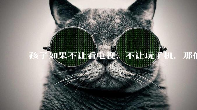 孩子如果不让看电视、不让玩手机，那他闲下来的时候，你让他干什么呢？